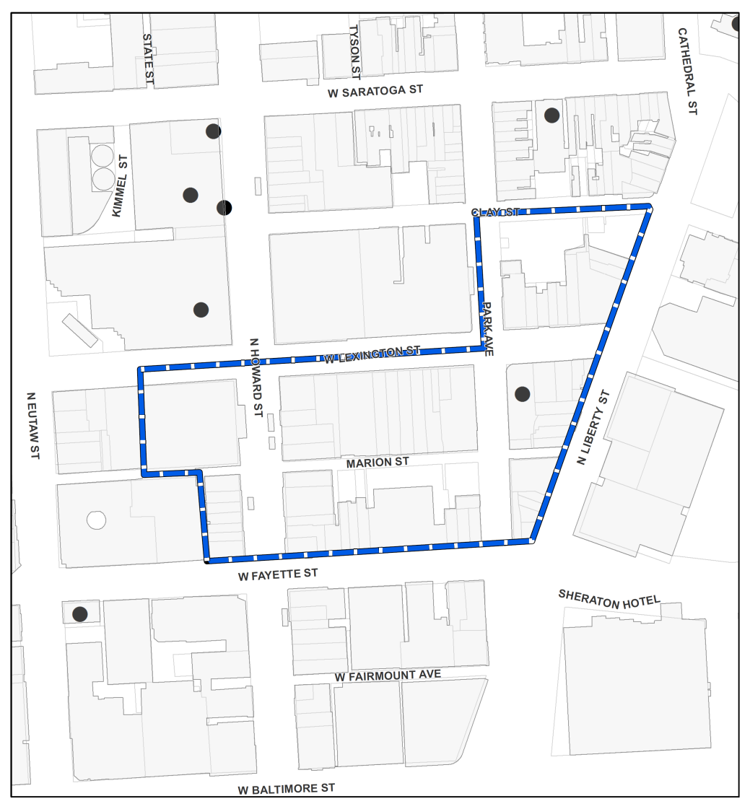 Map of the Five and Dime Historic District